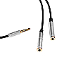 Audio kabel/adapter - 3.5mm na 2x 3.5mm - srebrni
