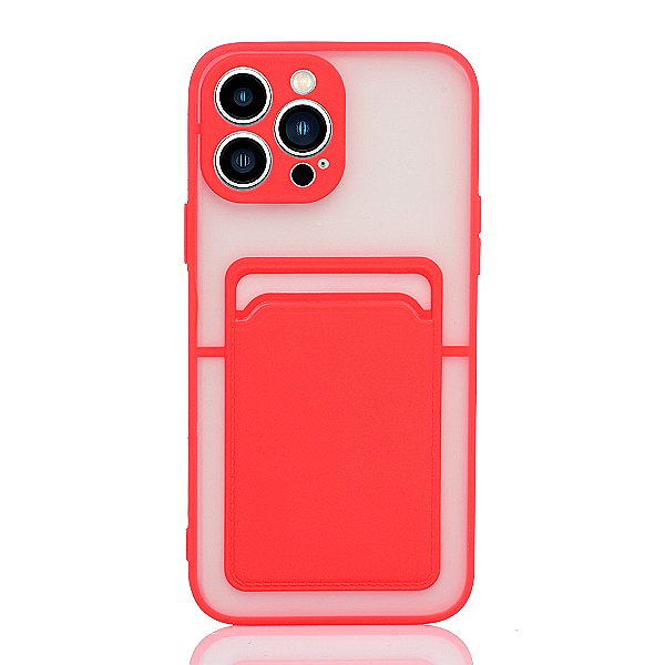 Maskica za iPhone 13 Pro "Color Card Holder" - Crvena
