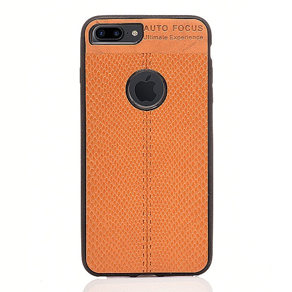 Maskica za iPhone 7 Plus / iPhone 8 Plus "Fabric Style Case" - skaj - Smeđa