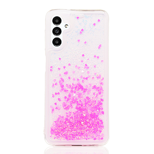 Maskica za Samsung Galaxy A13 5G / A04s  "Rain Of Glitter" - srce - Pink #1
