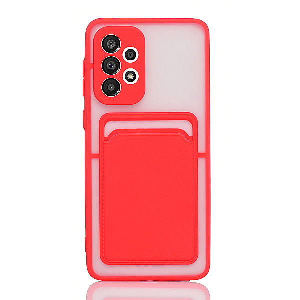 Maskica za Samsung Galaxy A13 5G / A04s "Color Card Holder" - Crvena