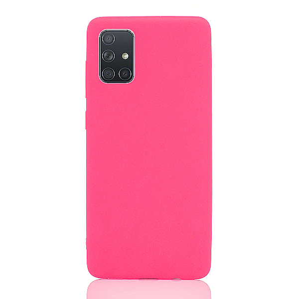 Maskica za Samsung Galaxy A51 "Back To Basics" - Fluorescentno roza