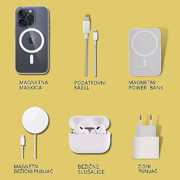 6u1 Paket za punjenje za iPhone 12 Pro - bežično punjenje