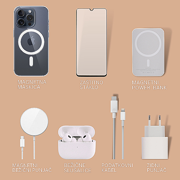 7u1 Paket za punjenje za iPhone XR -  bežično punjenje