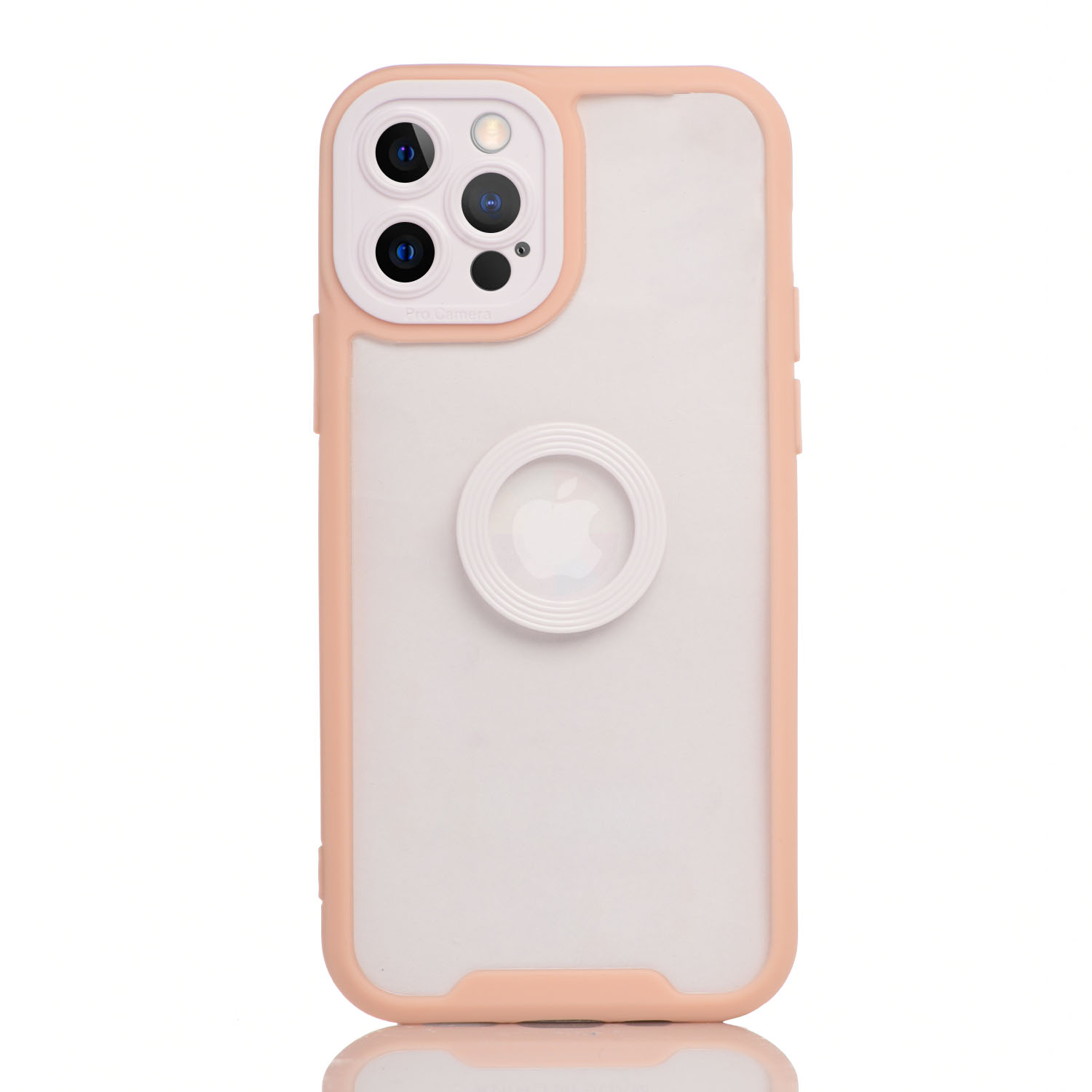 Maskica za iPhone 12 "Color Candy" - Peach-bijela