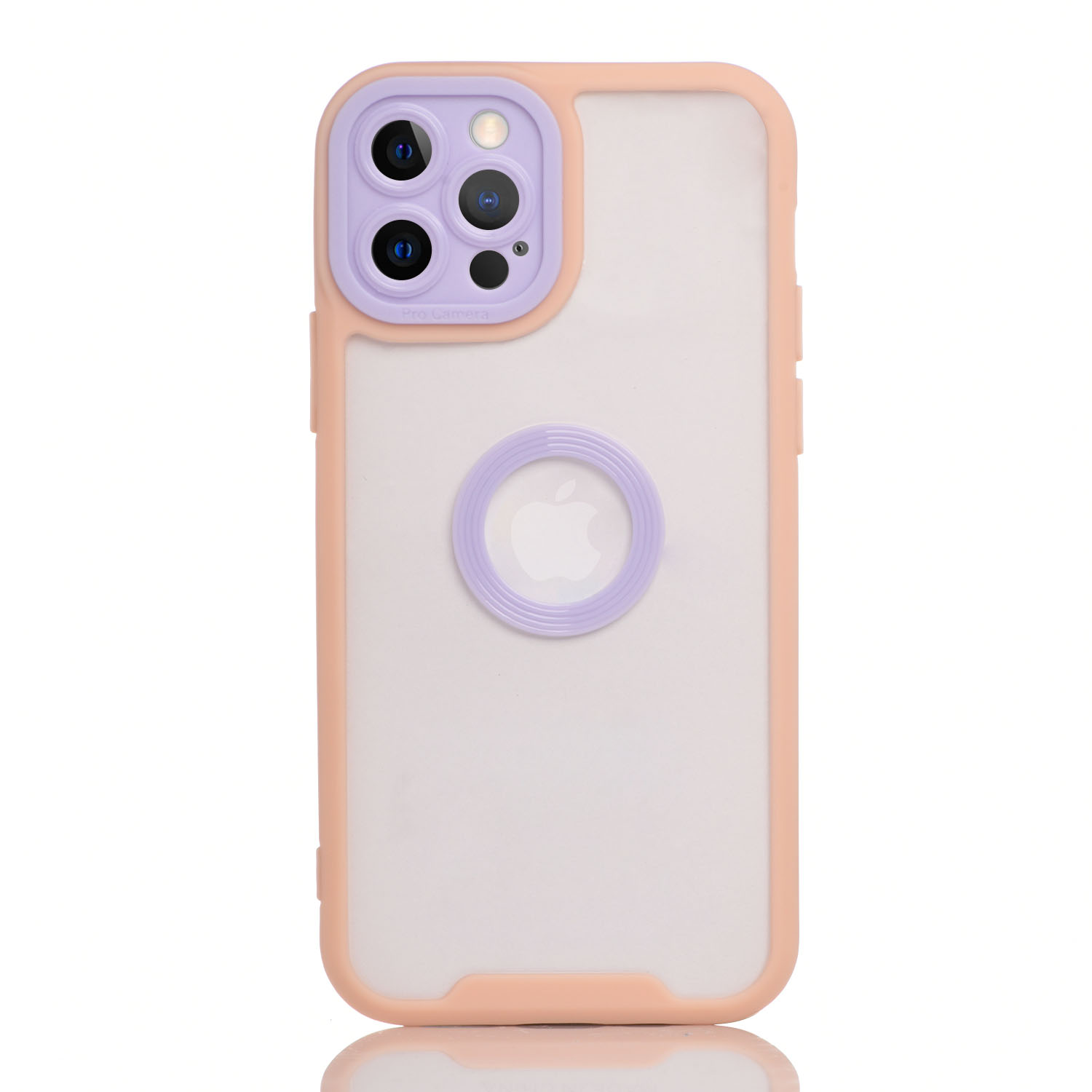 Maskica za iPhone 12 "Color Candy" - Peach-ljubičasta