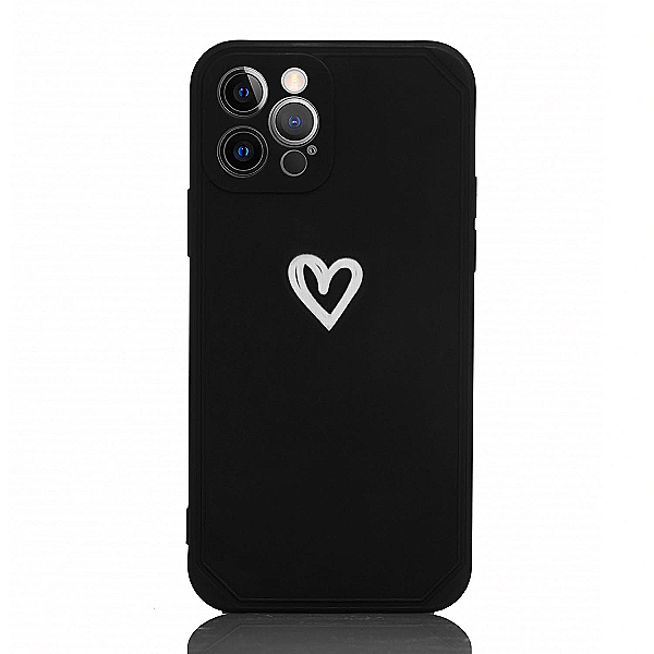 Maskica za iPhone 12 "Little Heart" - Crna