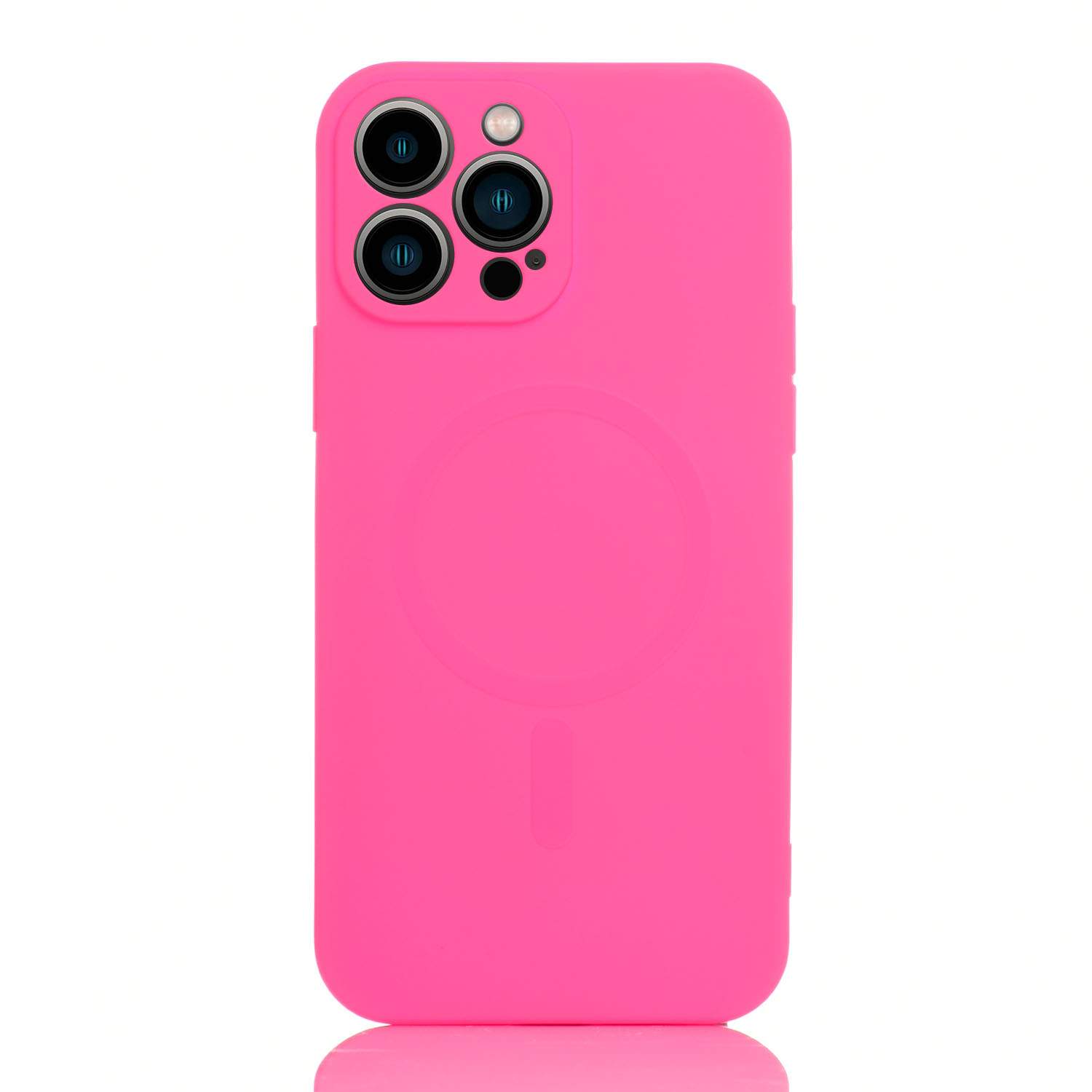 Maskica za iPhone 12 Pro Max "Color Magnet Case" - Fluorescentno roza