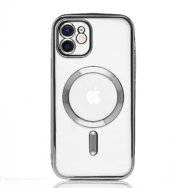 Maskica za iPhone 11 "Magnet Transparent Case" - Srebrna