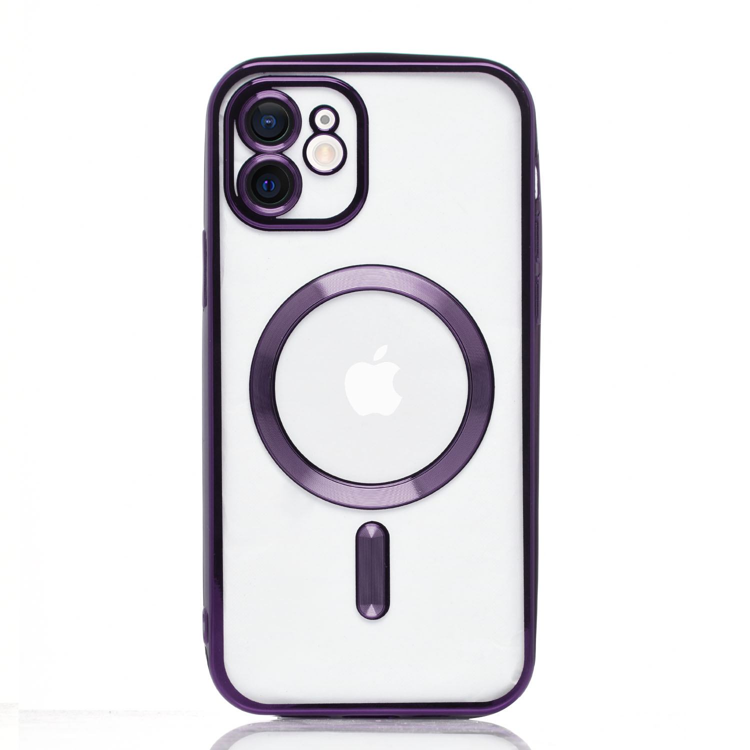 Maskica za iPhone 11 "Magnet Transparent Case" - Tamno ljubičasta