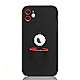 Maskica za iPhone 12 "Ring Color Case" - Crna / crvena