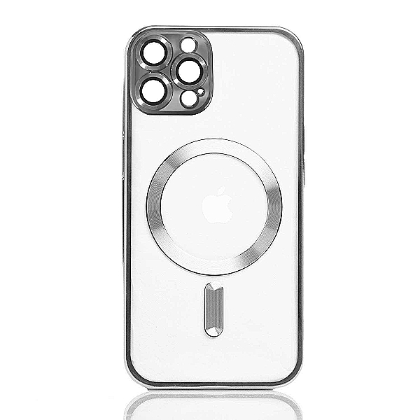 Maskica za iPhone 16 Pro Max "Magnet Transparent Case" - Srebrna