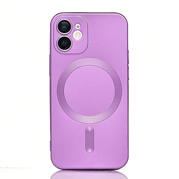 Maskica za iPhone 12 mini "Metalic Magnet Case" - Ljubičasta