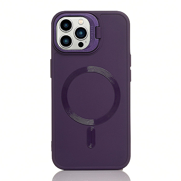 Maskica za iPhone 14 Pro Max "Magnet Lens Holder Case" - Ljubičasta