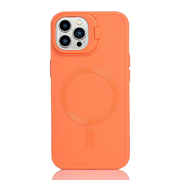 Maskica za iPhone 14 Pro Max "Magnet Lens Holder Case" - Narančasta