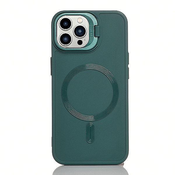 Maskica za iPhone 15 Pro "Magnet Lens Holder Case" - Zelena