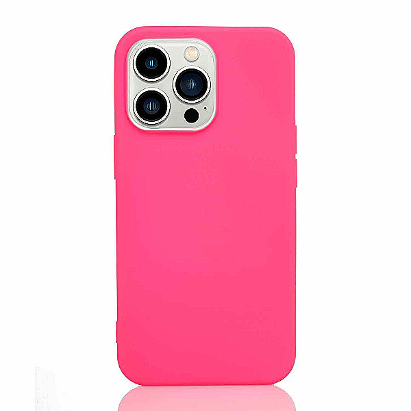 Maskica za iPhone 15 Pro "One Color Rhapsody" - Fluorescentno roza