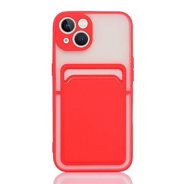 Maskica za iPhone 13 "Color Card Holder" - Crvena