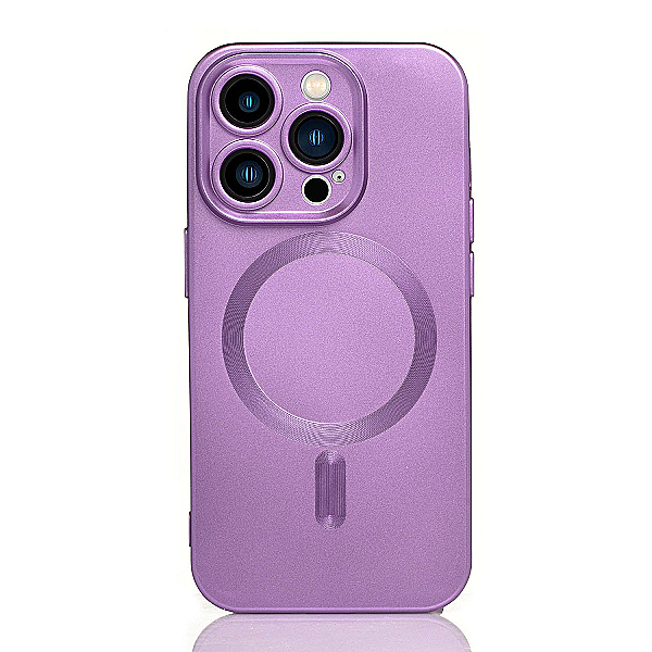Maskica za iPhone 15 Pro Max "Metalic Magnet Case" - Ljubičasta
