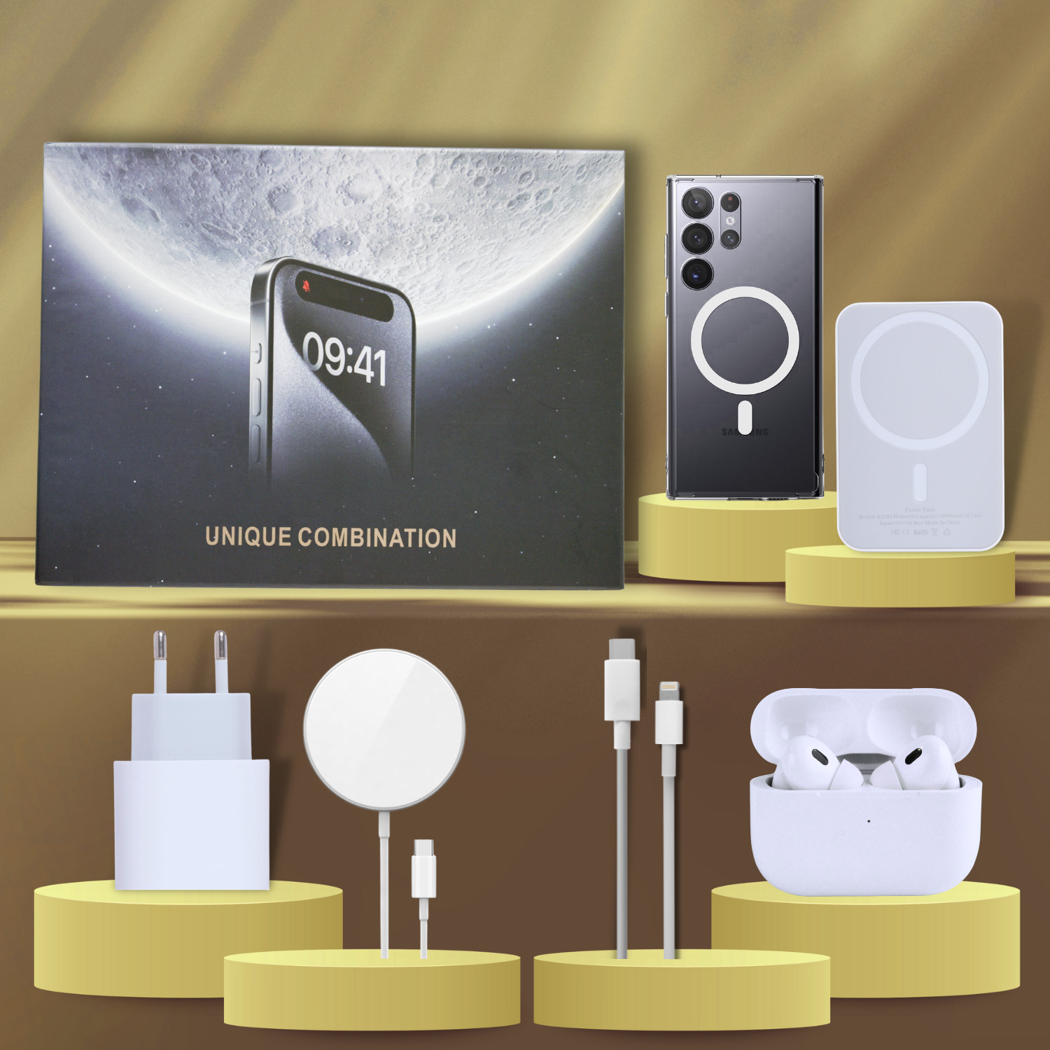 6u1 Paket za punjenje za Samsung Galaxy S23 FE - bežično punjenje 6u1 Paket za punjenje za Samsung Galaxy S23 FE - bežično punjenje