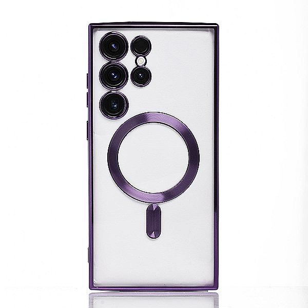 Maskica za Samsung Galaxy S25 Ultra "Magnet Transparent Case" - Ljubičasta