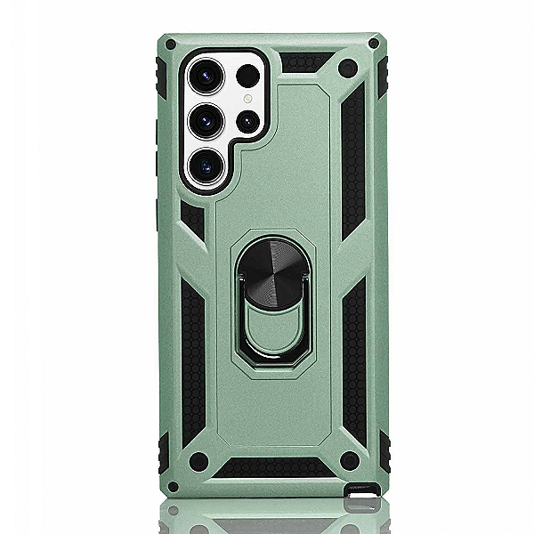 Maskica za Samsung Galaxy S22 Ultra "Men Of Steel" - Metalik zelena