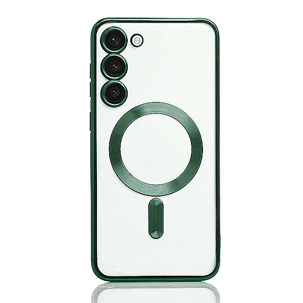 Maskica za Samsung Galaxy S22+ "Magnet Transparent Case" - Zelena