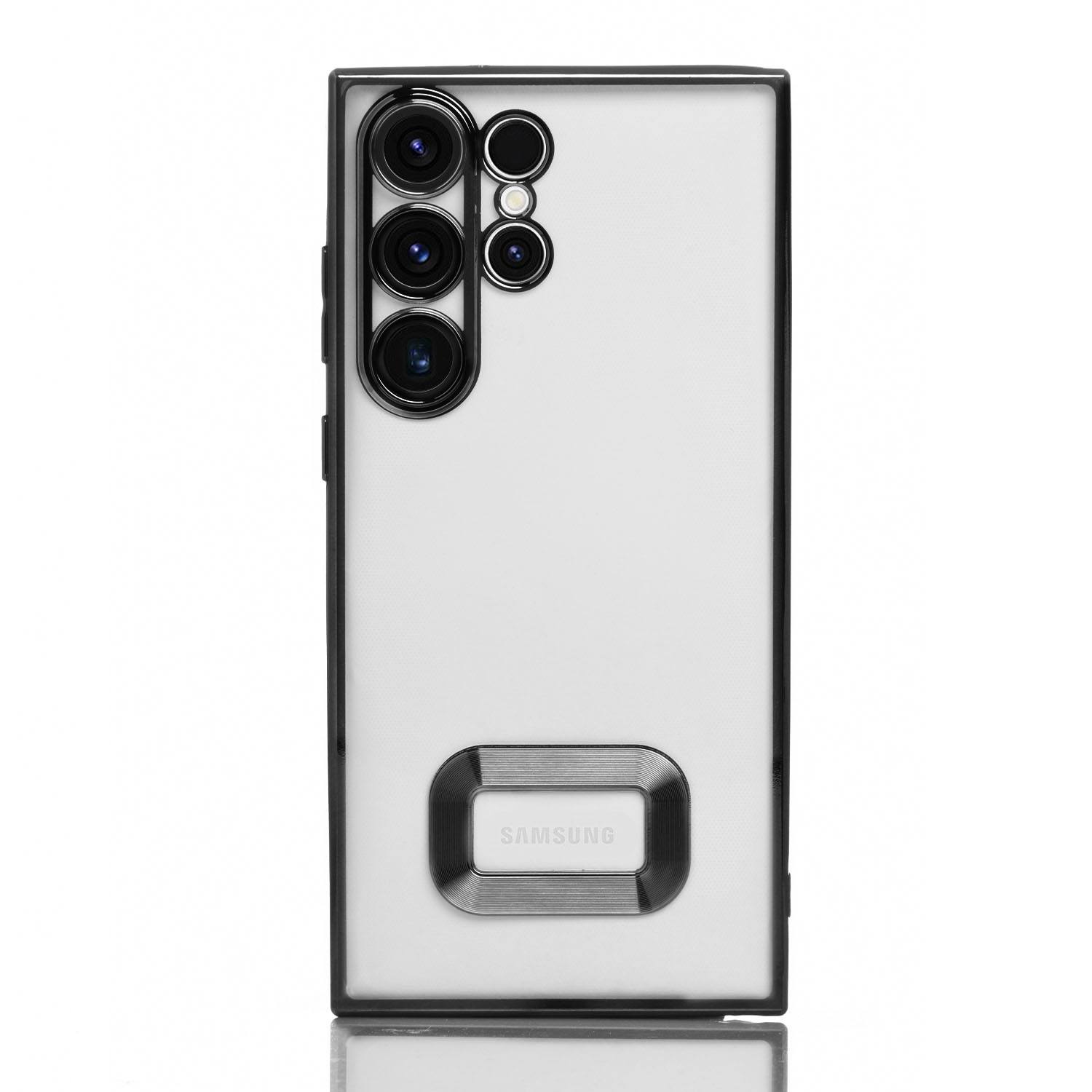 Maskica za Samsung Galaxy S23 Ultra "Elegant Transparent Case" - Crna