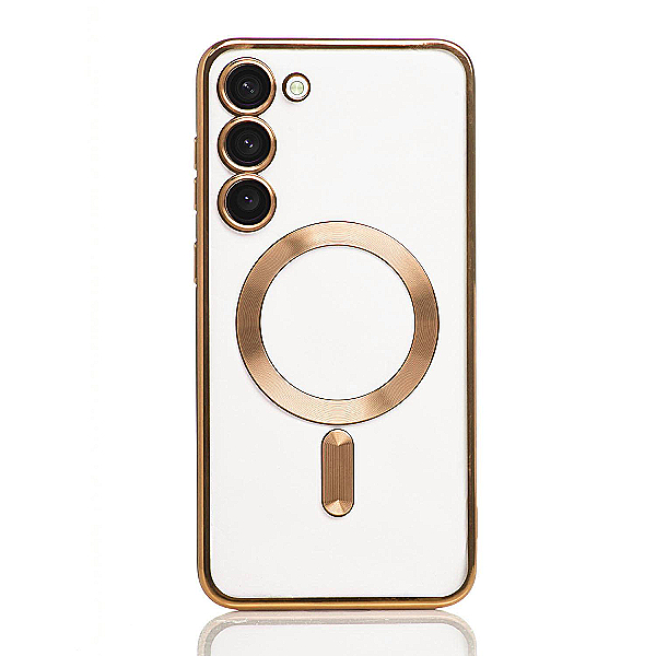 Maskica za Samsung Galaxy S24 "Magnet Transparent Case" - Zlatna