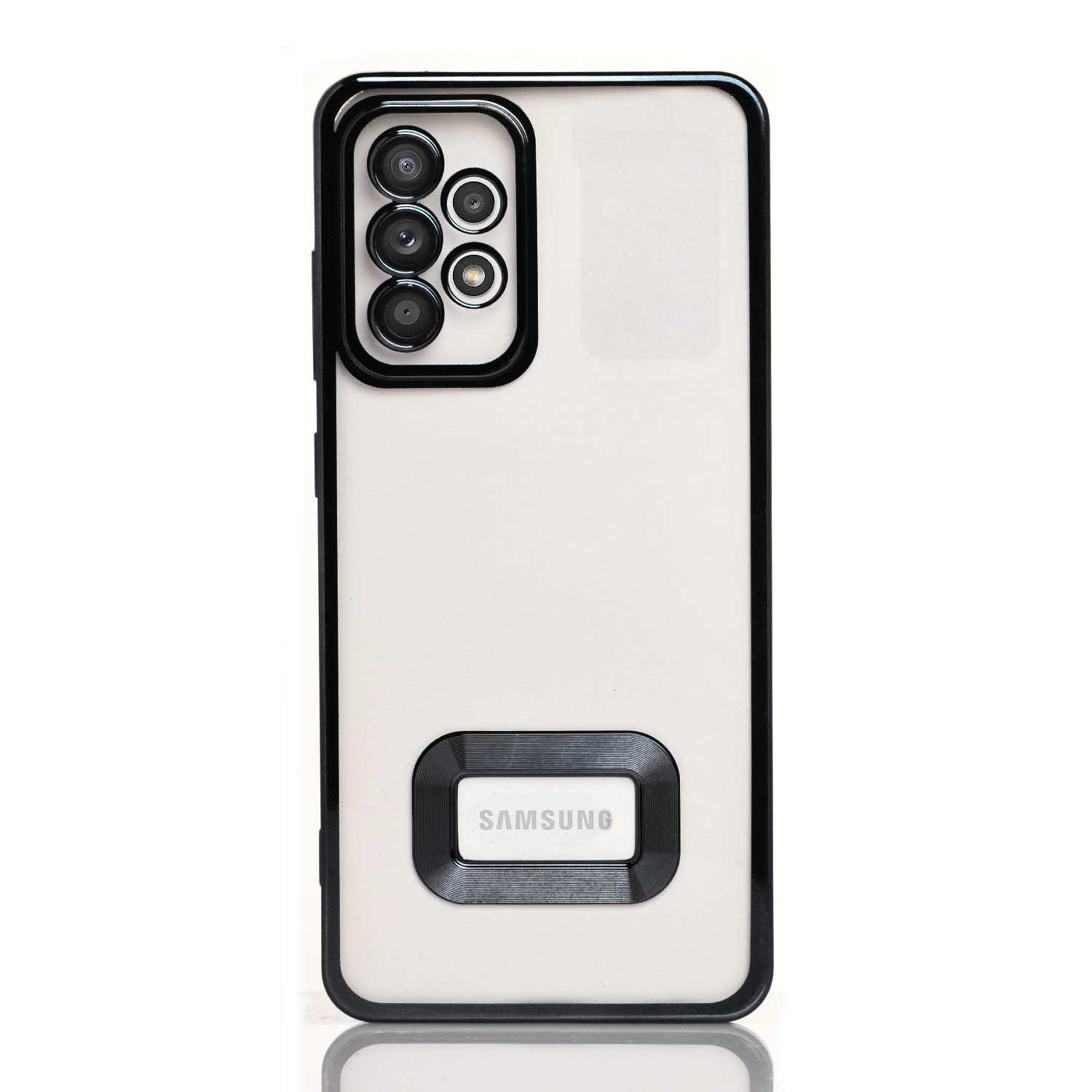 Maskica za Samsung Galaxy A52 / A52s "Elegant Transparent Case" - Crna