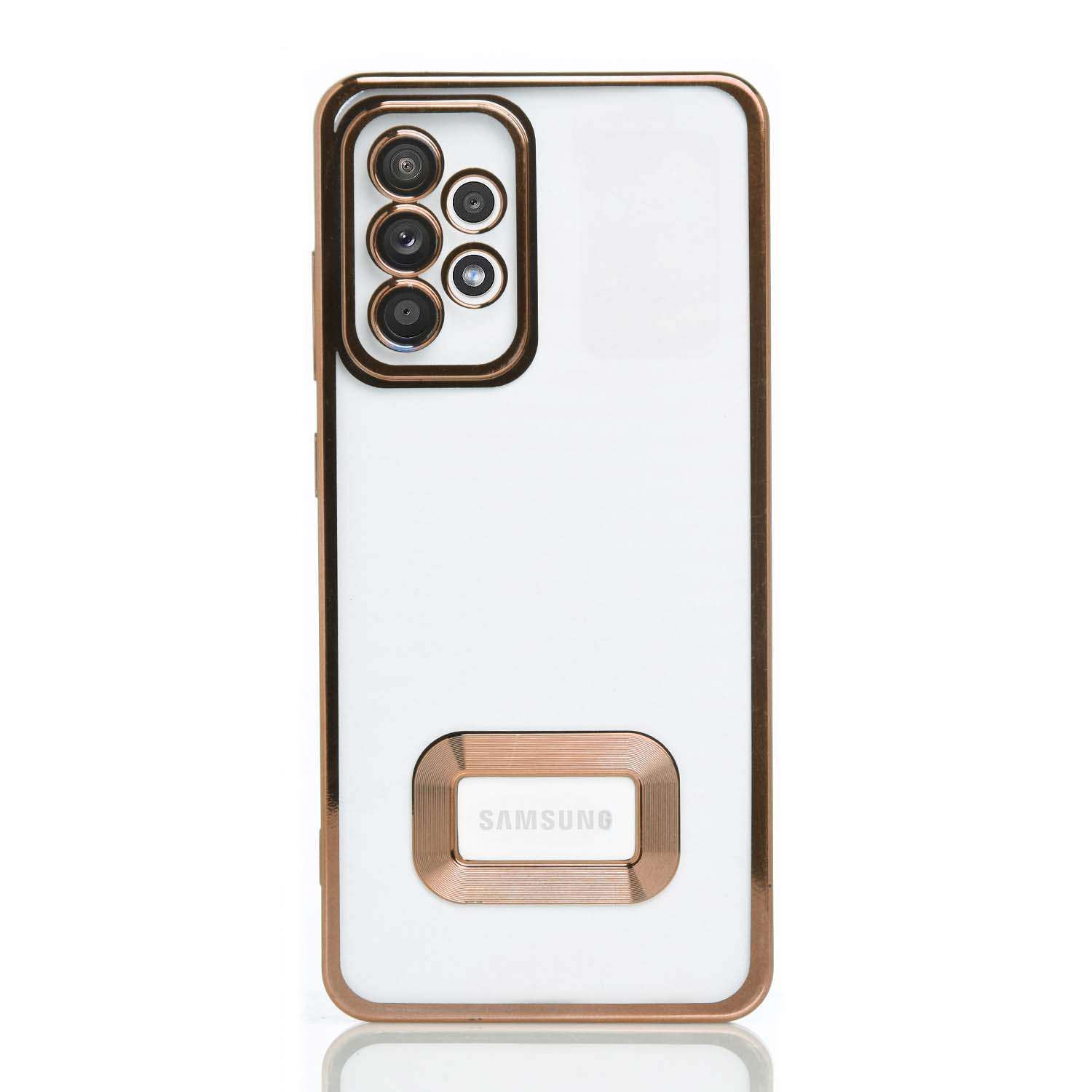 Maskica za Samsung Galaxy A52 / A52s "Elegant Transparent Case" - Zlatna
