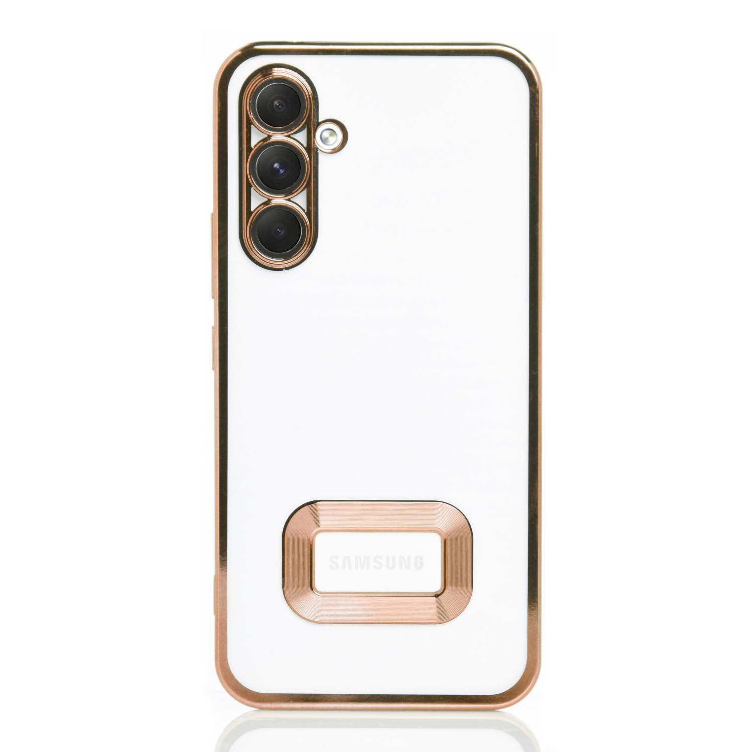 Maskica za Samsung Galaxy A34 5G "Elegant Transparent Case" - Zlatna