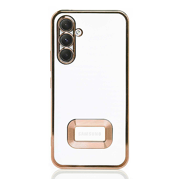 Maskica za Samsung Galaxy A34 5G "Elegant Transparent Case" - Zlatna