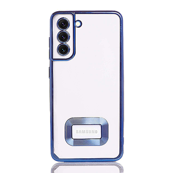 Maskica za Samsung Galaxy S21 FE "Elegant Transparent Case" - Plava