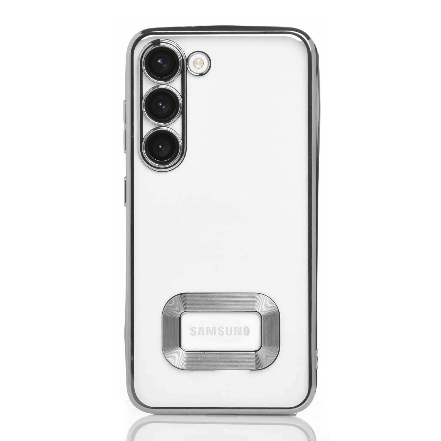 Maskica za Samsung Galaxy S23+ "Elegant Transparent Case" - Srebrna