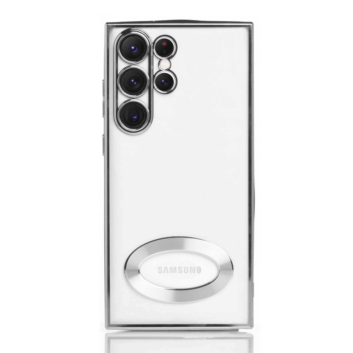 Maskica za Samsung Galaxy S22 Ultra "Elegant Transparent Case" - Srebrna #2 Maskica za Samsung Galaxy S22 Ultra "Elegant Transparent Case" - Srebrna #2