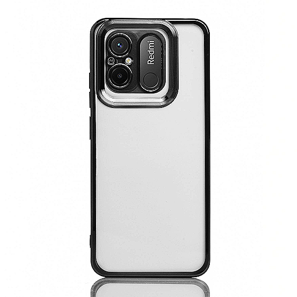 Maskica za Xiaomi Redmi 12C "Elegant Transparent Case" - Crna