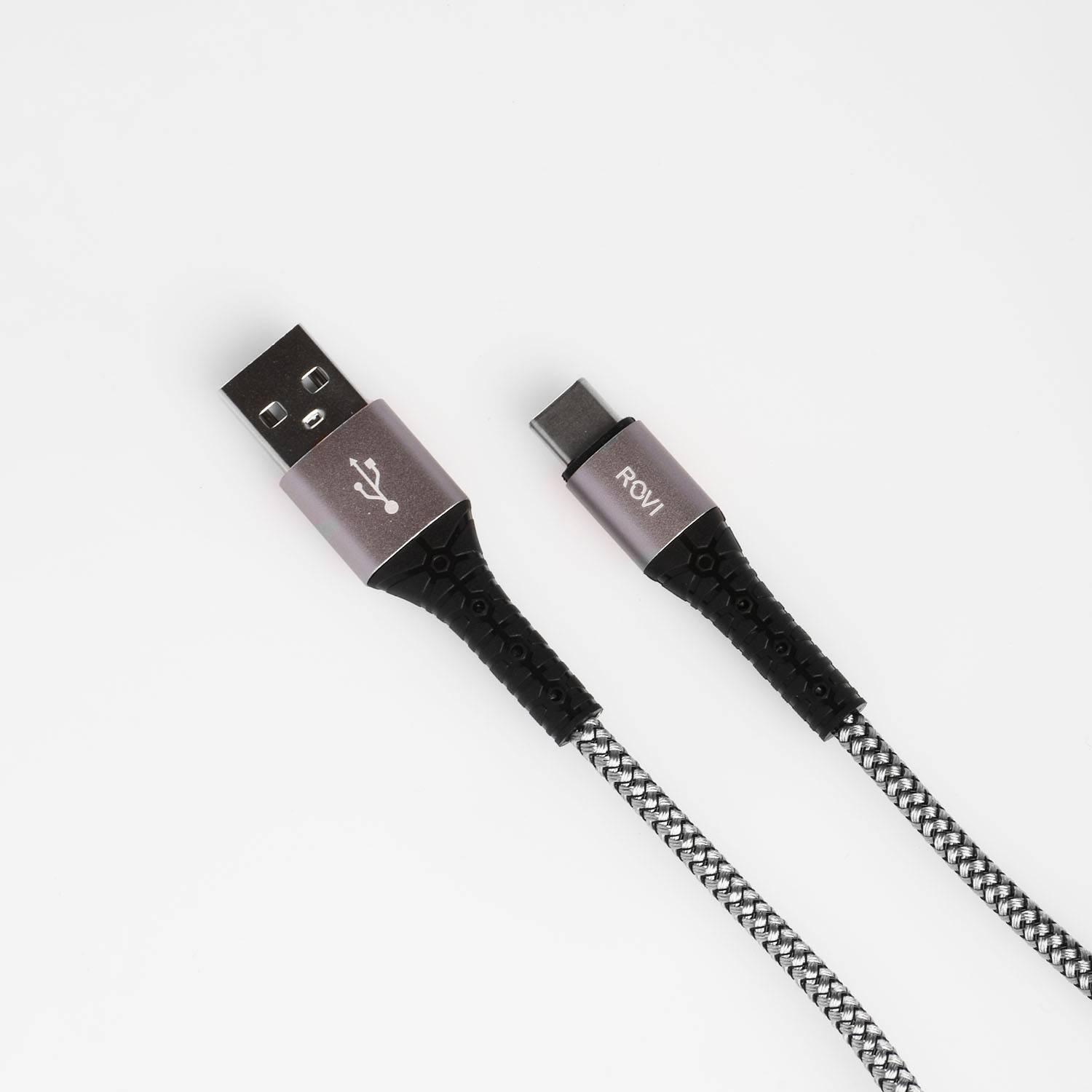 Kabel/adapter 1.5m 2.4A - USB Type-C - Srebrna